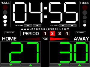 Zen Basketball Virtual Scoreboard